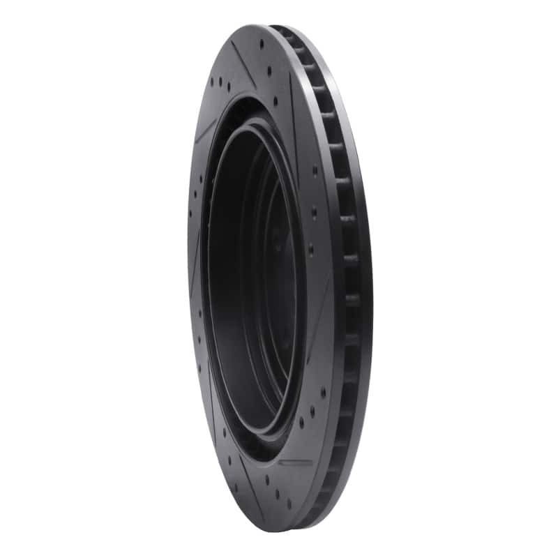 R1 Concepts — R1 08-14 Cadillac CTS Rear Left Drilled & Slotted Black Brake Rotor
R1 Brake Rotor Drill - view 4
