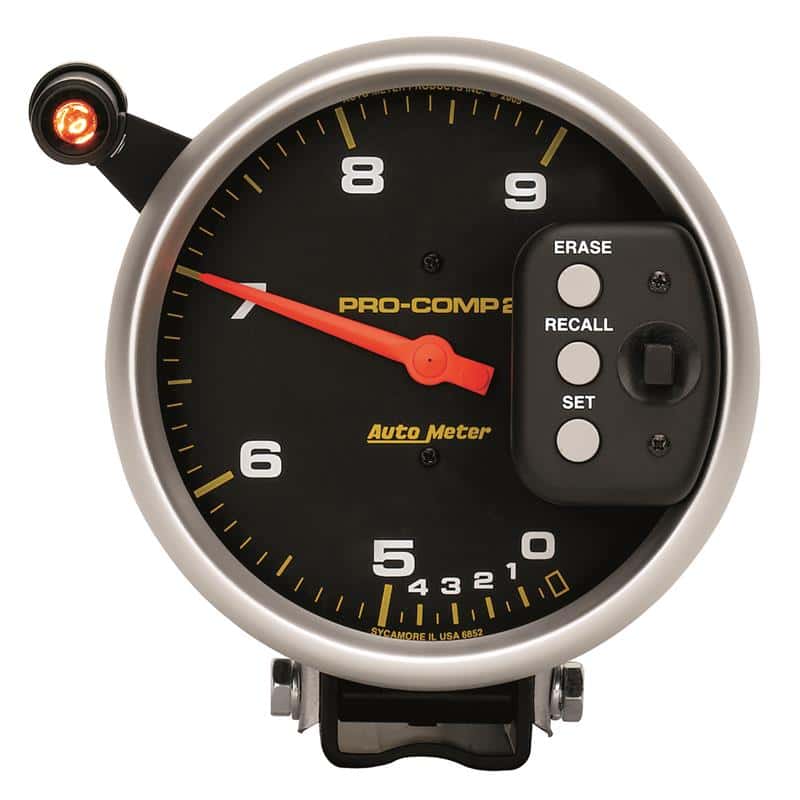 AutoMeter — Autometer Pro-Comp 5 inch 9000 RPM Dual Range w/ Shift-Lite and Memory Tach
5" TACH, 9,000 RPM, - view 3