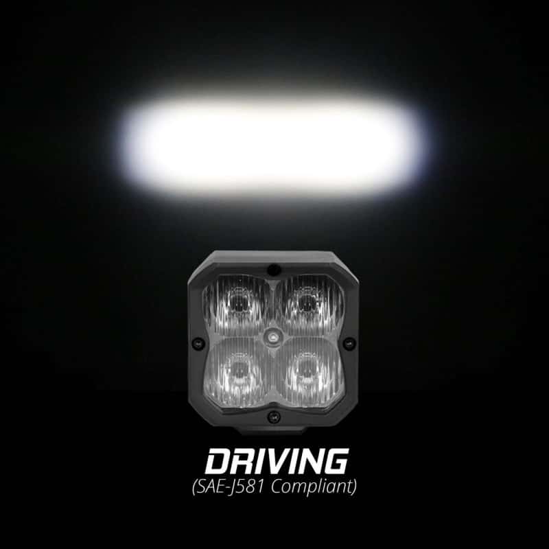 XKGLOW — XK Glow XKchrome 20w LED Cube Light w/ RGB Accent Light - Driving Beam - view 1