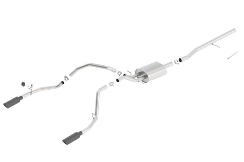 Borla — Borla 14 Silv/Sierra C/B Exhaust ATAK 1500 5.3L V8 AT/MT 2&4WD Ext Cab (78.7) WB - Black Chrome
Cat-Back System
ExhstSysKt - view 3
