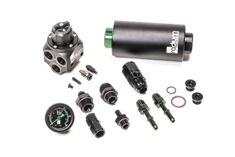 Radium Engineering — Radium Engineering 01-06 BMW E46 M3 Fuel Pressure Regulator & Fuel Filter Kit w/ Stainless Filter - view 1