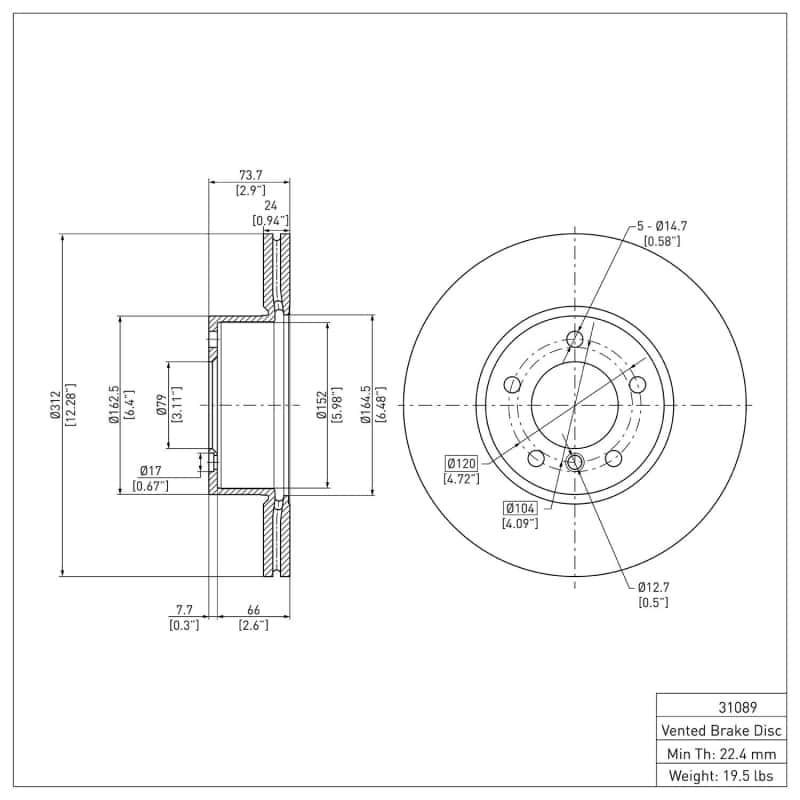 DFC — DFC 07-21 BMW 428i Front GeoSPEC Coated Rotor
DFC Brake Rotor - view 6