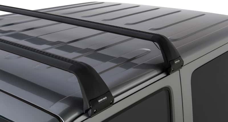 Rhino-Rack — Rhino-Rack 07-22 Jeep Wrangler JK/JL 2 Door Hard Top Vortex SG 2 Bar Roof Rack - Black
Roof Rack - view 6
