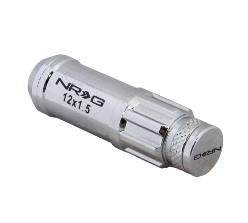 NRG — NRG 700 Series M12 X 1.5 Steel Lug Nut w/Dust Cap Cover Set 21 Pc w/Locks & Lock Socket - Silver - view 2