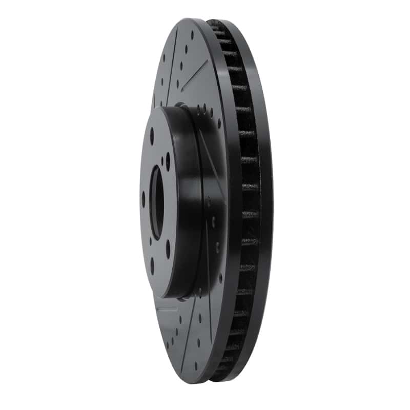R1 Concepts — R1 92-10 Lexus IS300 Front Left Drilled & Slotted Black Brake Rotor
R1 Brake Rotor Drill - view 2