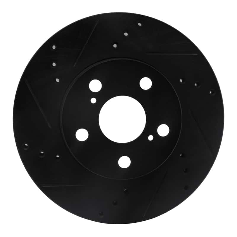R1 Concepts — R1 10-17 Lexus CT200H Front Left Drilled & Slotted Black Brake Rotor
R1 Brake Rotor Drill - view 1