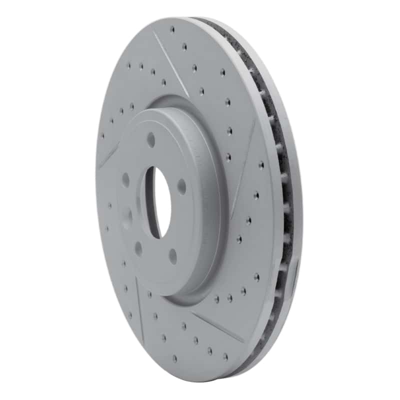 R1 Concepts — R1 17-19 Jaguar Xe Front Right Drilled & Slotted Geo-Carbon Rotor - view 2
