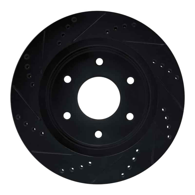 R1 Concepts — R1 05-07 Infiniti QX56 Front Right Drilled & Slotted Black Brake Rotor
R1 Brake Rotor Drill - view 5