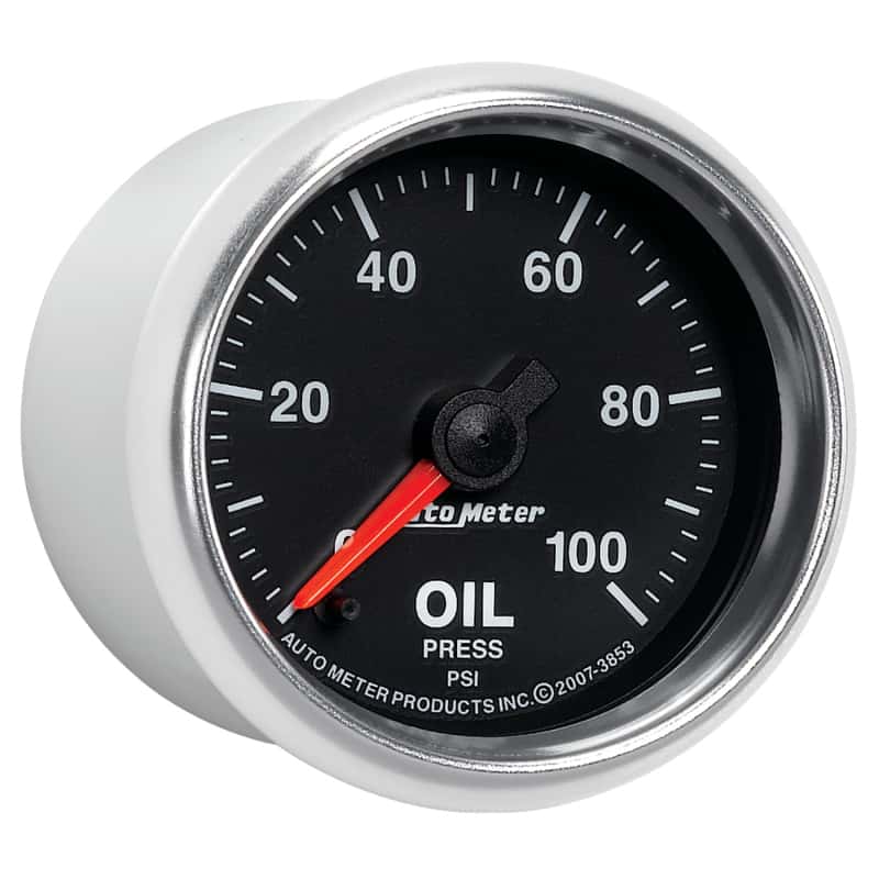 AutoMeter — Autometer GS Series 2-1/16in Oil Pressure Gauge 100PSI Electric Full Sweep
2-1/16" OIL PRESS, 0 - view 10