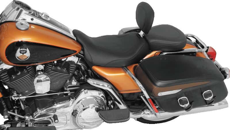 Mustang Motorcycle — Mustang 08-21 Harley Electra Glide Std, Rd Glide, Rd King, Str Glide Touring Solo Seat -Black - view 3