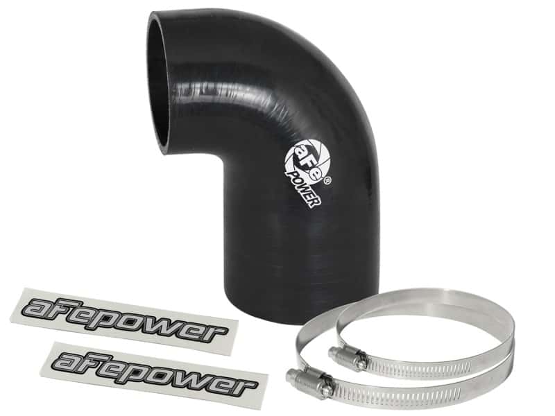 aFe — aFe Magnum FORCE CAI Univ. Silicone Coupling Kit (3in. ID to 2.5in. ID) 90 Deg. Elbow Reducer - Blk
Intake Coupling Kit - view 1