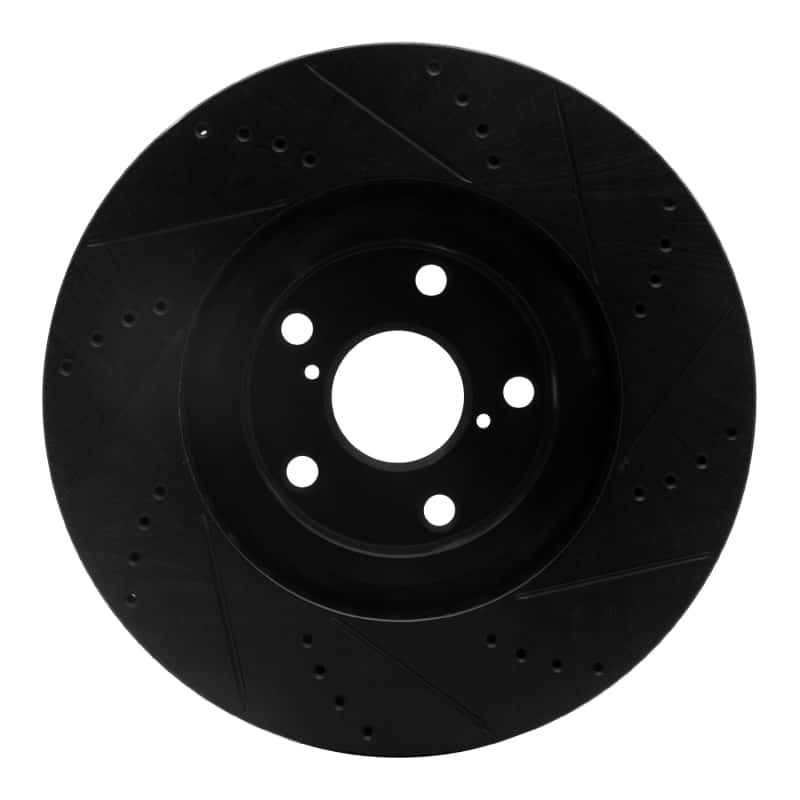R1 Concepts — R1 93-98 Toyota Supra Left Front Drilled & Slotted Black Brake Rotor
R1 Brake Rotor Drill - view 5