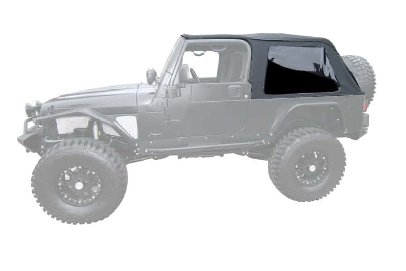 Rampage — Rampage 2004-2006 Jeep Wrangler(TJ) LJ Unlimited Frameless Soft Top Kit - Black Diamond
Frameless Soft Tp Kt
Top-Soft - view 1