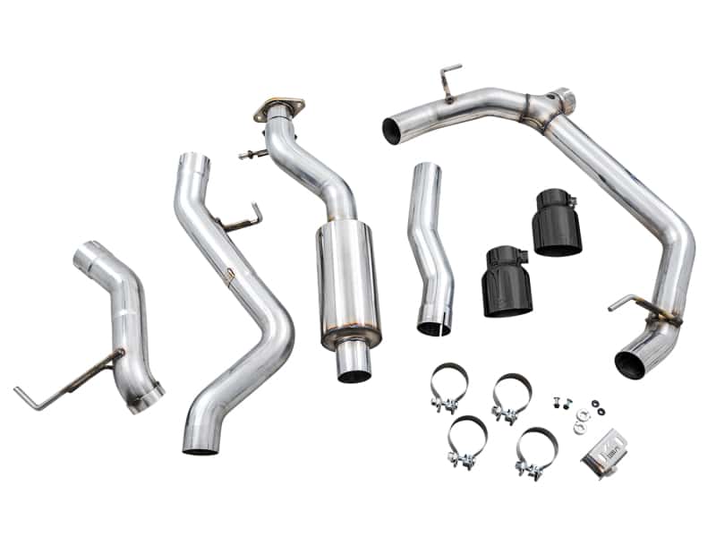 AWE Tuning — AWE Tuning 2021+ Ford Bronco 0FG Dual Rear Exit Exhaust w/Diamond Black Tips & Bash Guard
0FG Catback - view 5