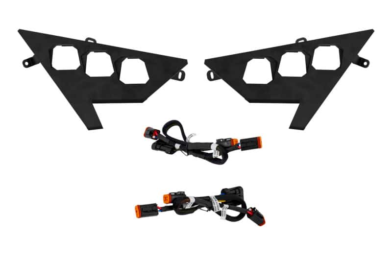 Diode Dynamics — Diode Dynamics 20-Present Polaris RZR Headlight Wiring Harnesses and Brackets Only (Pair) - view 1