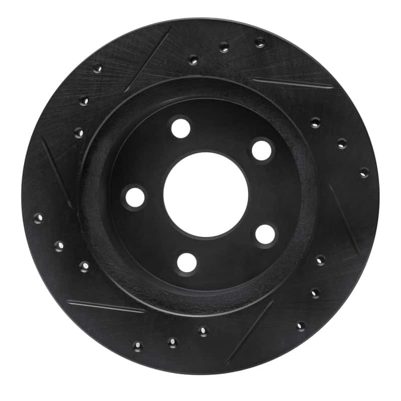 R1 Concepts — R1 93-98 Ford Thunderbird Rear Right Drilled & Slotted Black Brake Rotor
R1 Brake Rotor Drill - view 5