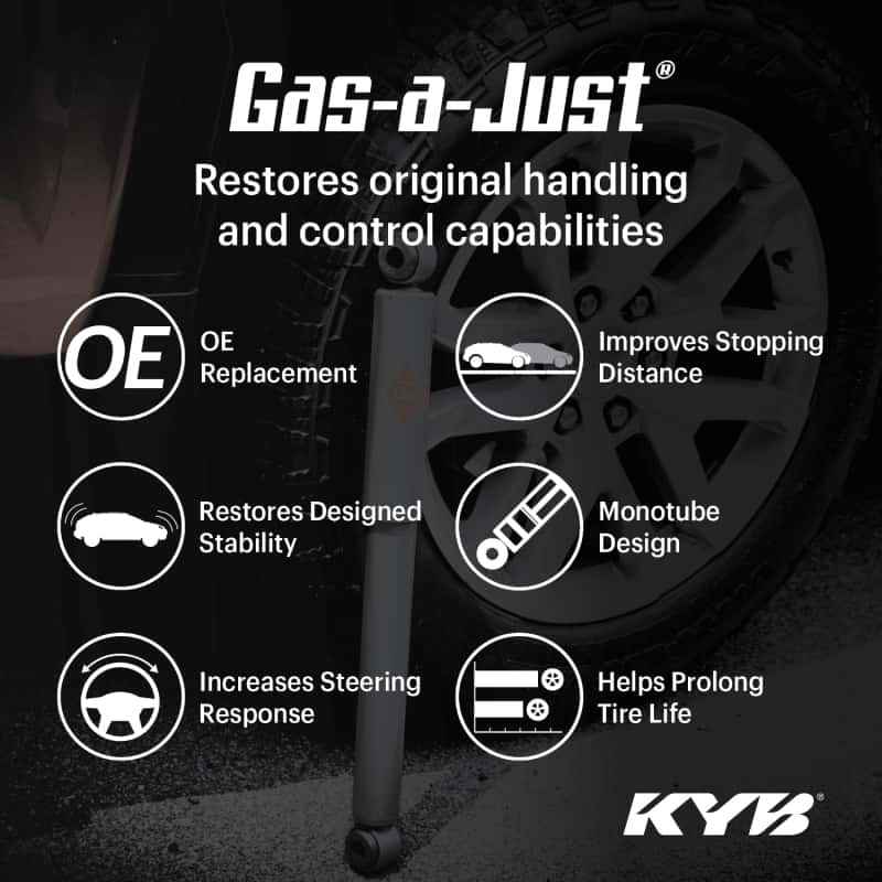 KYB — KYB Shocks & Struts Gas-A-Just Front Left 13-20 Lexus GS350 - RWD with Adaptive Suspension
Gas Strut - view 3