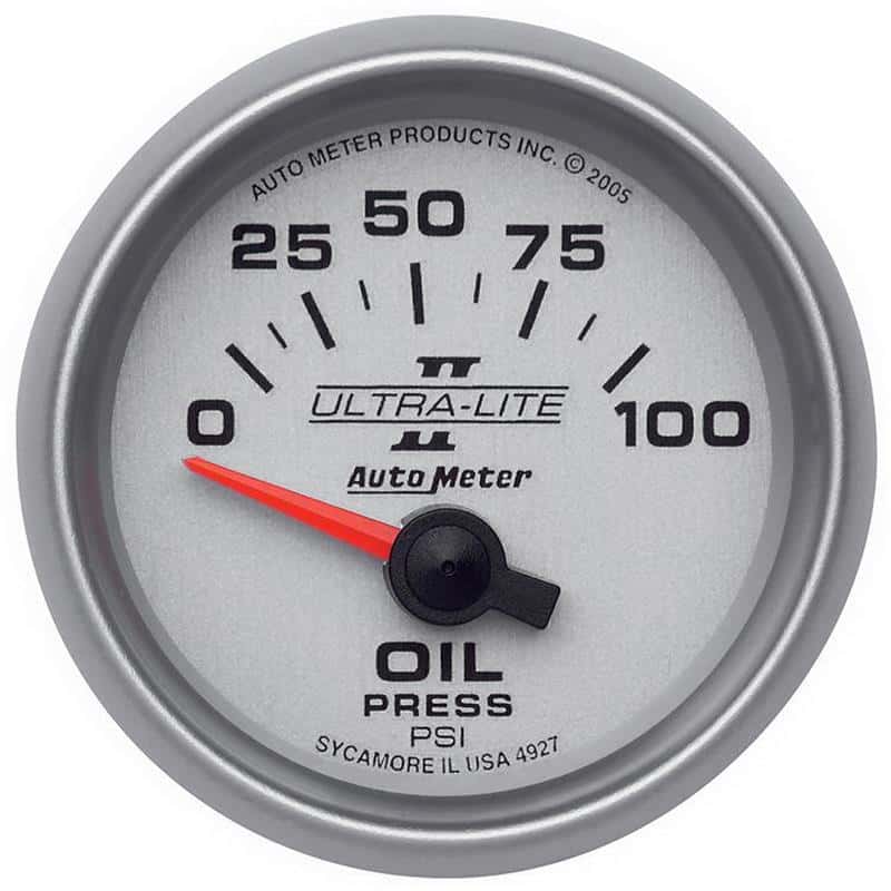 AutoMeter — Autometer Ultra-Lite II 52mm 0-100 PSI Electrical Oil Pressure Gauge
2-1/16" OIL PRESS, 0 - view 1