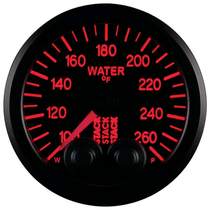 AutoMeter — Autometer Stack Pro Control 52mm 100-260 deg F Water Temp Gauge - Black (1/8in NPTF Male)
Ga WTmp PC Blk 260F - view 9