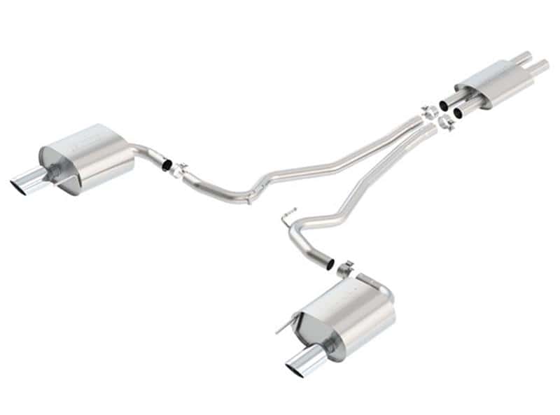Borla — Borla Cat Back 15-17 Ford Mustang 3.7L V6 MT/AT 2.25in Pipe 4in Single Round Rolled Tips
Cat-Back System
ExhstSysKt - view 1