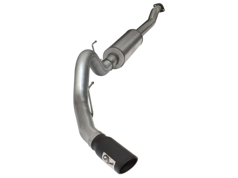 aFe — aFe MACHForce XP SS Exhaust 4in Cat-Back w/ Black Tip 2015 Ford F-150 EcoBoost V6 2.7/3.5Ltt
Cat-Back Exhaust - view 1