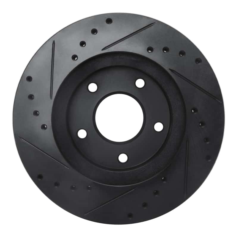 R1 Concepts — R1 99-01 Infiniti I30 Front Right Drilled & Slotted Black Brake Rotor
R1 Brake Rotor Drill - view 5
