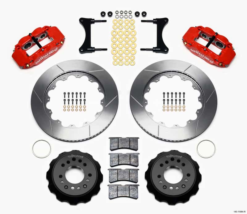 Wilwood — Wilwood Narrow Superlite 6R Front Hat Kit 14.00in Red 93-96 Mazda RX7
BRAKE KIT - view 2