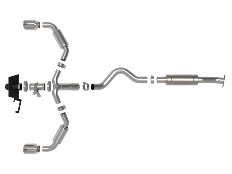 aFe — aFe 23-24 Toyota GR Corolla L3 1.6L (t) Gemini XV 3in to 2-1/2in Cat Back Exhaust w/ Polished Tips
Cat-Back Exhaust - view 3