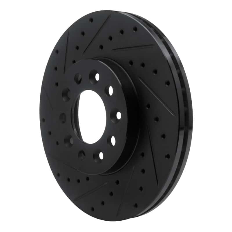 R1 Concepts — R1 99-03 Ford Windstar Front Left Drilled & Slotted Black Brake Rotor
R1 Brake Rotor Drill - view 2