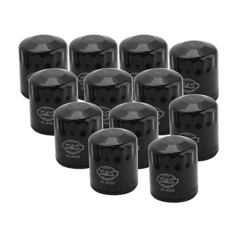 S&S Cycle — S&S Cycle 99-18 BT/2017+ M8/X-Wedge Black Oil Filter - 12 Pack - view 2