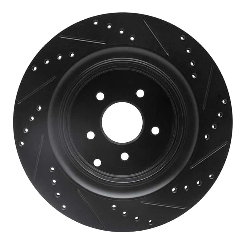 R1 Concepts — R1 09-24 Infiniti Q70L Rear Left Drilled & Slotted Black Brake Rotor
R1 Brake Rotor Drill - view 5