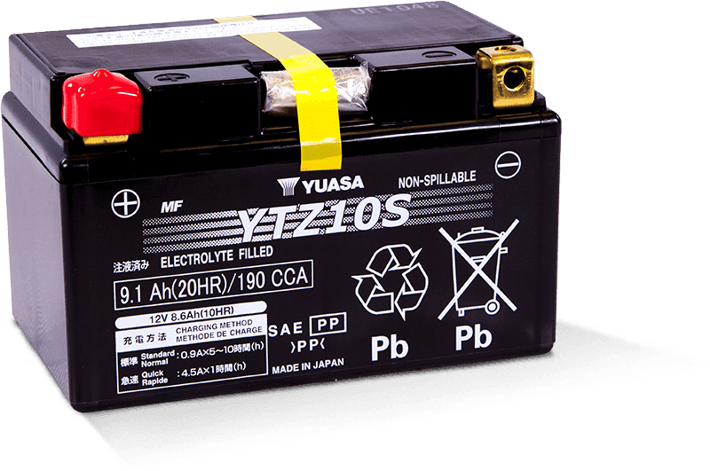 Yuasa Battery — Yuasa YTZ10S Maintenance Free AGM 12-Volt Battery - view 2