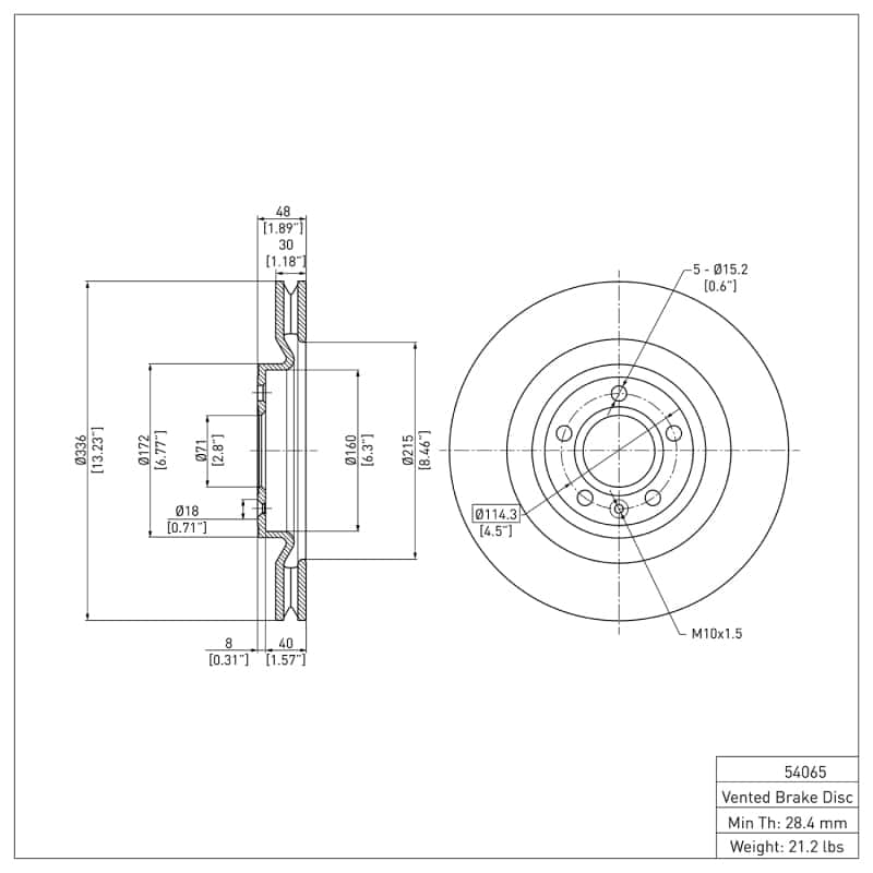 DFC — DFC 11-14 Ford Mustang Front GeoSPEC Coated Rotor
DFC Brake Rotor - view 6