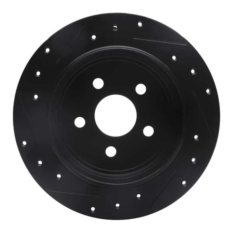 R1 Concepts — R1 95-07 Chrysler CIRRUS Rear Right Drilled & Slotted Black Brake Rotor
R1 Brake Rotor Drill - view 5
