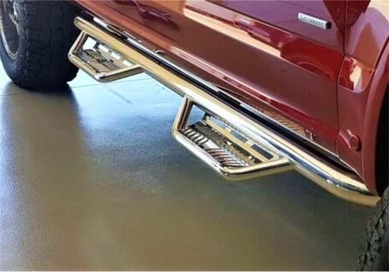 N-Fab — N-Fab Podium SS 2019 Chevy/GMC 1500 Crew Cab - Cab Length - Polished Stainless - 3in - view 4