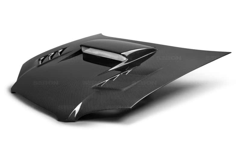 Seibon — Seibon 04-05 Subaru WRX/STi CWII Carbon Fiber Hood - view 2