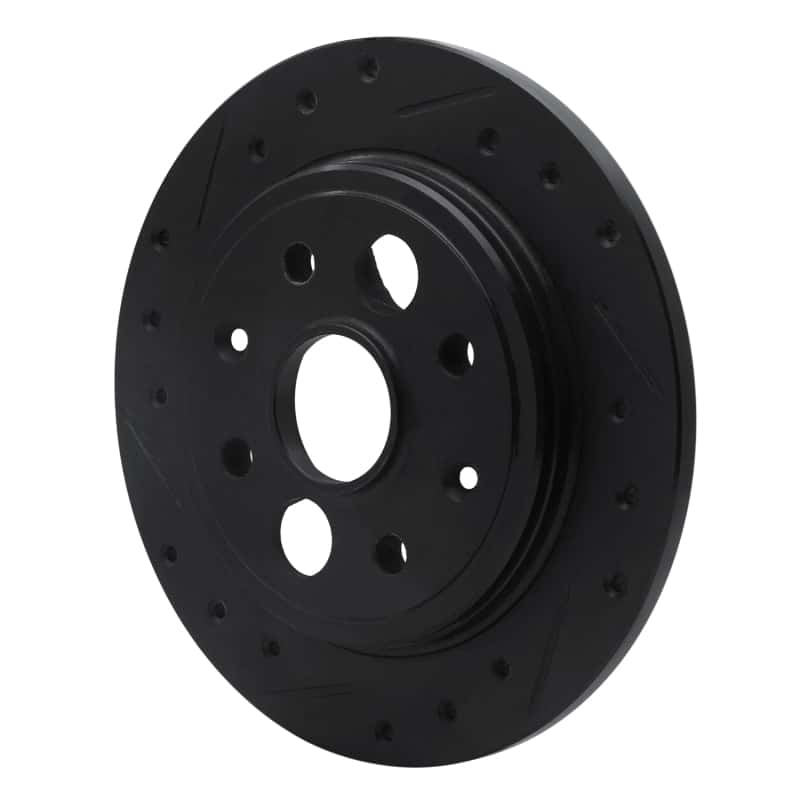 R1 Concepts — R1 86-89 Acura Integra Rear Left Drilled & Slotted Black Brake Rotor
R1 Brake Rotor Drill - view 2