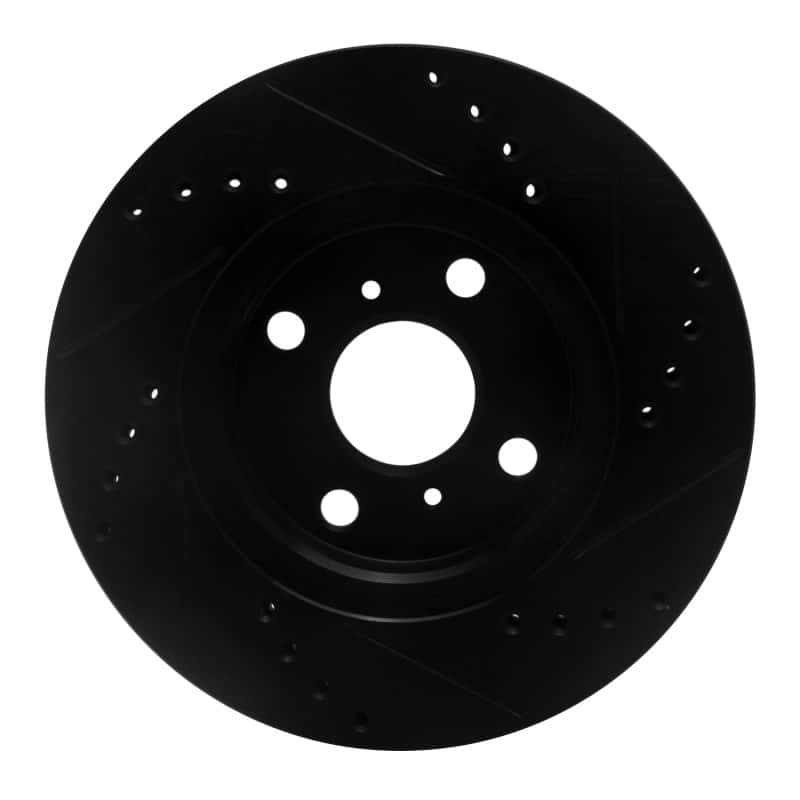R1 Concepts — R1 00-05 Toyota Echo Front Left Drilled & Slotted Black Brake Rotor
R1 Brake Rotor Drill - view 5