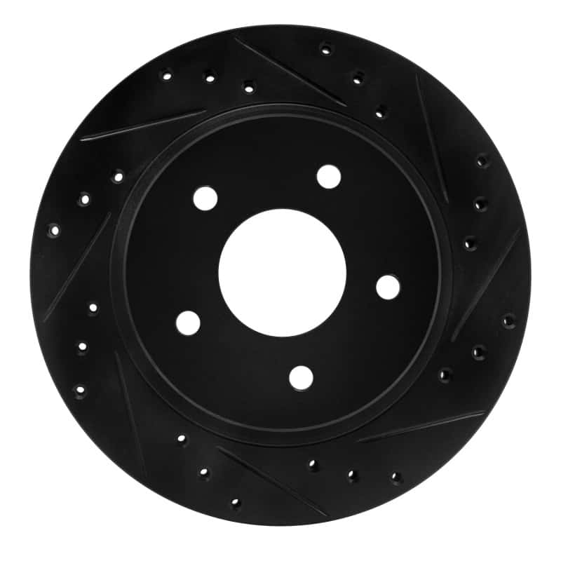 R1 Concepts — R1 87-89 Nissan 300ZX Turbo Rear Right Drilled & Slotted Black Brake Rotor
R1 Brake Rotor Drill - view 1