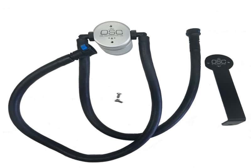 J&L — J&L 12-15 Chevrolet Camaro ZL1 6.2L Passenger Side Oil Separator 3.0 - Clear Anodized
Oil Separator - view 1