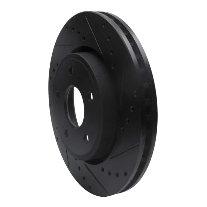 R1 Concepts — R1 05-10 Jeep Commander Front Right Drilled & Slotted Black Brake Rotor
R1 Brake Rotor Drill - view 2