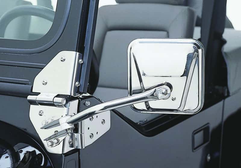 Rampage — Rampage 1955-1983 Jeep CJ5 Side Mirrors - Stainless
Door Mirror Set - view 2