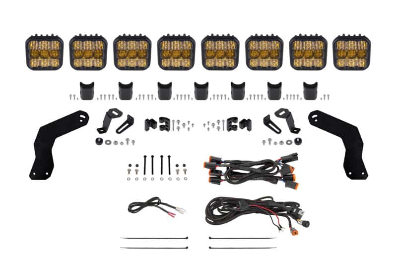 Diode Dynamics — Diode Dynamics 17-24 Can-Am Maverick X3 SS5 Sport CrossLink Roof Lightbar Kit - Yellow Combo - view 1