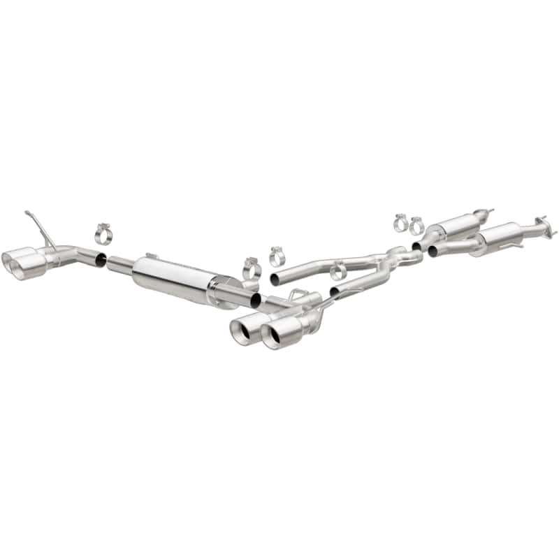 Magnaflow — MagnaFlow Cat Back, SS, 2.5in, Quad Split Polish 4in tip 14-15 Jeep Grand Cherokee 3.6L/5.7L V6/V8
Cat-Back - view 2