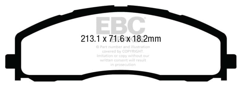 EBC — EBC 13+ Ford F250 (inc Super Duty) 6.2 (2WD) Greenstuff Front Brake Pads
Disc Brake Pad - view 1