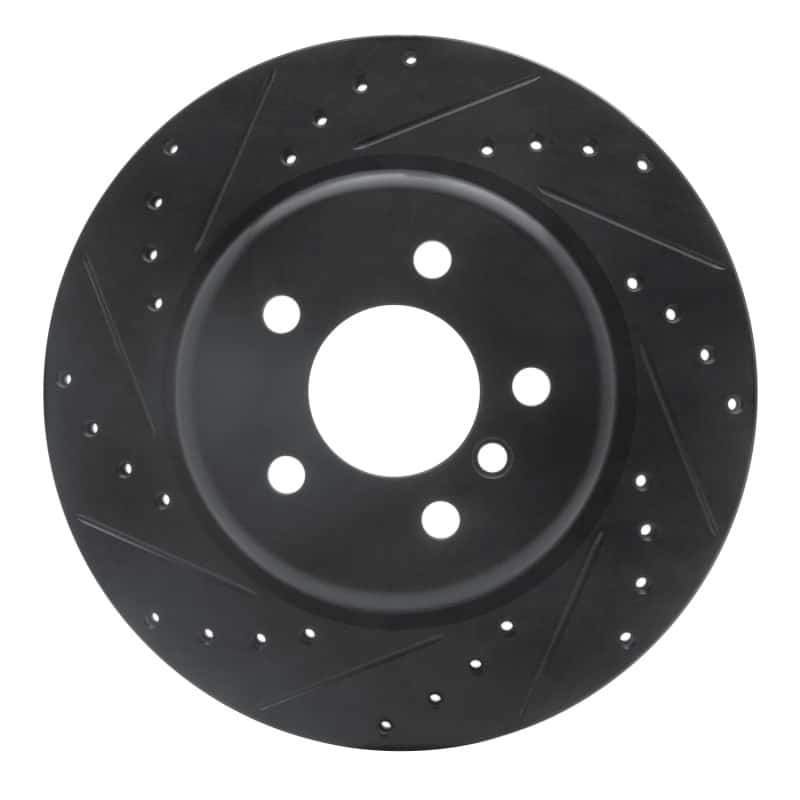 R1 Concepts — R1 11-16 BMW 535I Rear Left Drilled & Slotted Black Brake Rotor
R1 Brake Rotor Drill - view 1