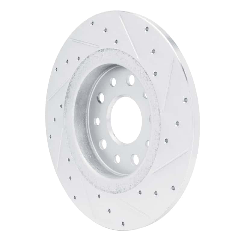 R1 Concepts — R1 22-25 Jeep Grand Cherokee Rear Left Drilled & Slotted Silver Brake Rotor - view 4