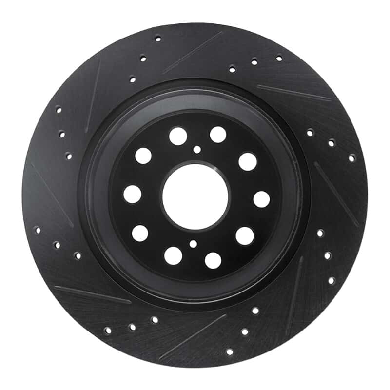 R1 Concepts — R1 07-17 Lexus LS460 Rear Right Drilled & Slotted Black Brake Rotor
R1 Brake Rotor Drill - view 5