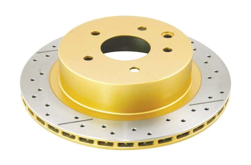 DBA — DBA 03-24 Infiniti G35 Standard Brakes Rear Street Series Drilled & Slotted Rotor w/Gold Hat
X Street Series
Brake Rotor - view 1