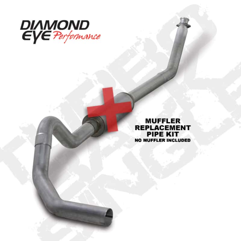 Diamond Eye Performance — Diamond Eye KIT 4in Turbo Back MFLR RPLCMENT PIPE SGL AL: 98.5 - 02 DODGE CUMMINS 5.9L
KIT; 4in.; TB MRP SG - view 1